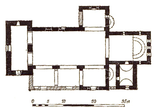 Belzig Marienkirche, Grundriss nach Georg Dehio, gemeinfrei.