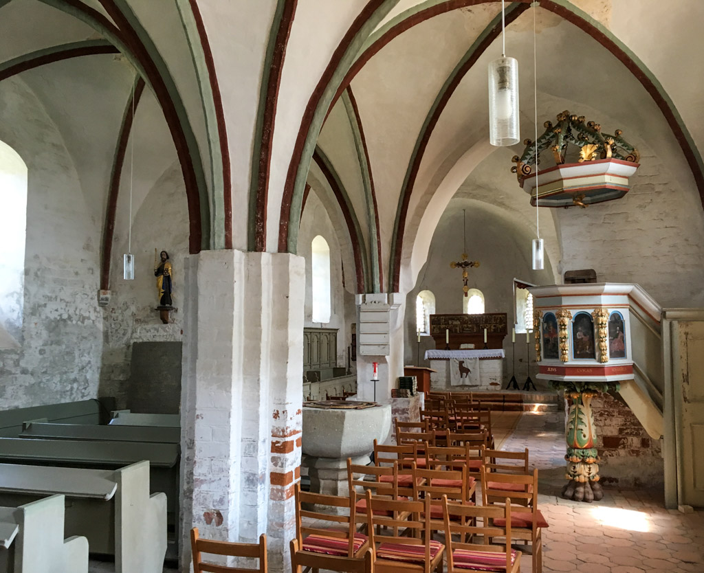 Dorfkirche Pechüle Innenraum, Blick Richtung Osten zum Altar