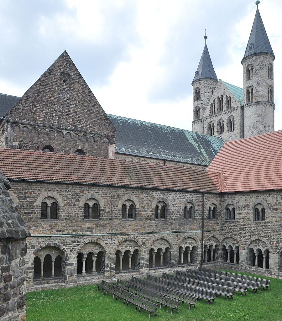 Magdeburg, Liebfrauenkloster, Kirche, Westwerk, Kreuzgang, um 1150